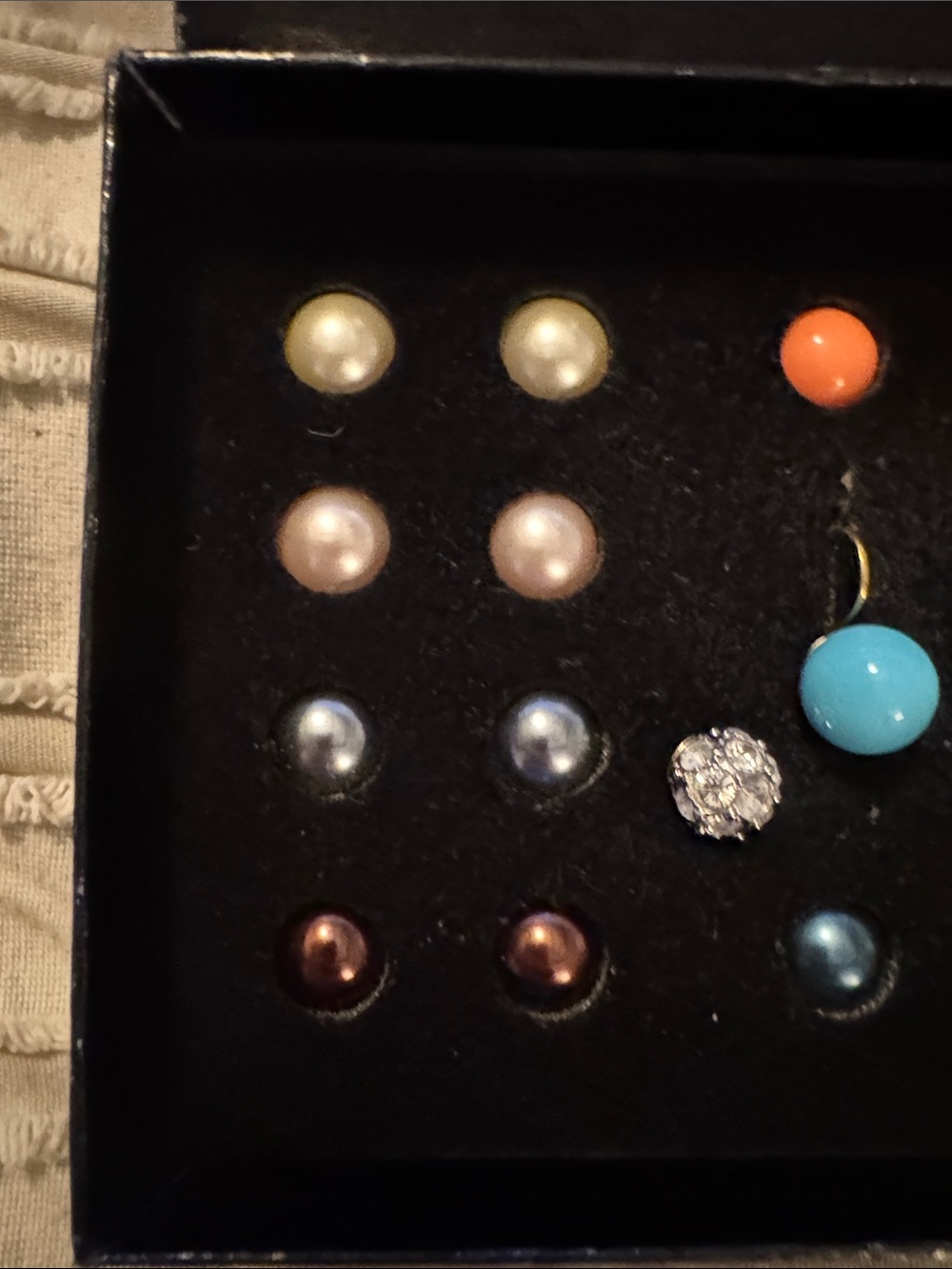 Joan Rivers Turquoise Drop and Multi-Color Stud Earring Set - Picture 3 of 5